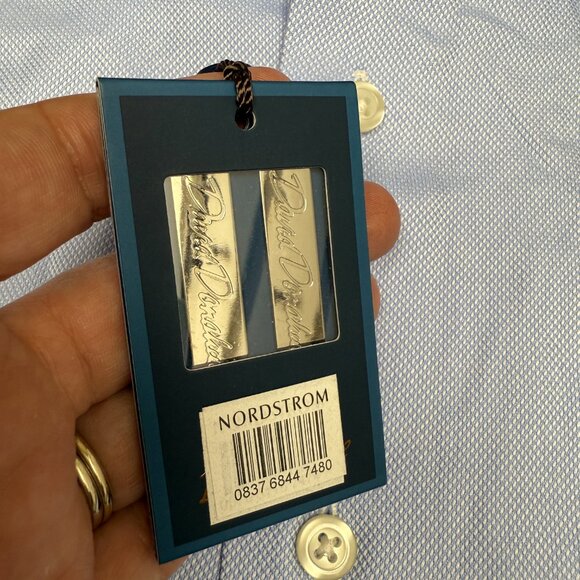 NWT Men's DAVID DONAHUE Royal Oxford Dress Shirt "Trim"-Fit | Size 15 | 32/33 - Picture 5 of 9